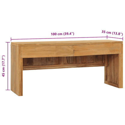 Tv-Meubel 100X35X45 Cm Massief Teakhout