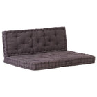 Palletkussens 2 st katoen antraciet 120x80x10 cm