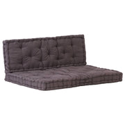Palletkussens 2 st katoen antraciet 120x80x10 cm
