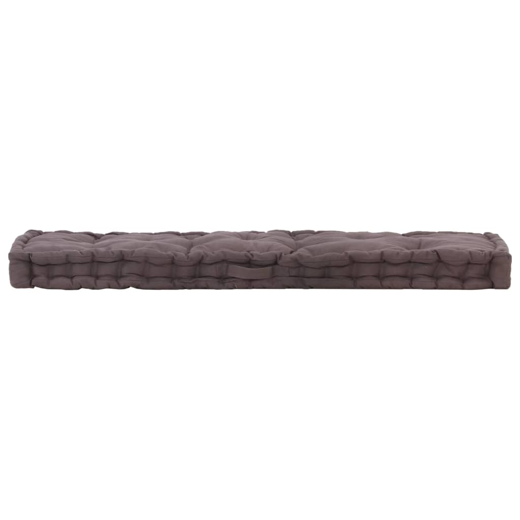 Palletvloerkussens 2 St Katoen 120 x 40 x 7 cm & 120 x 80 x 10 cm Antraciet