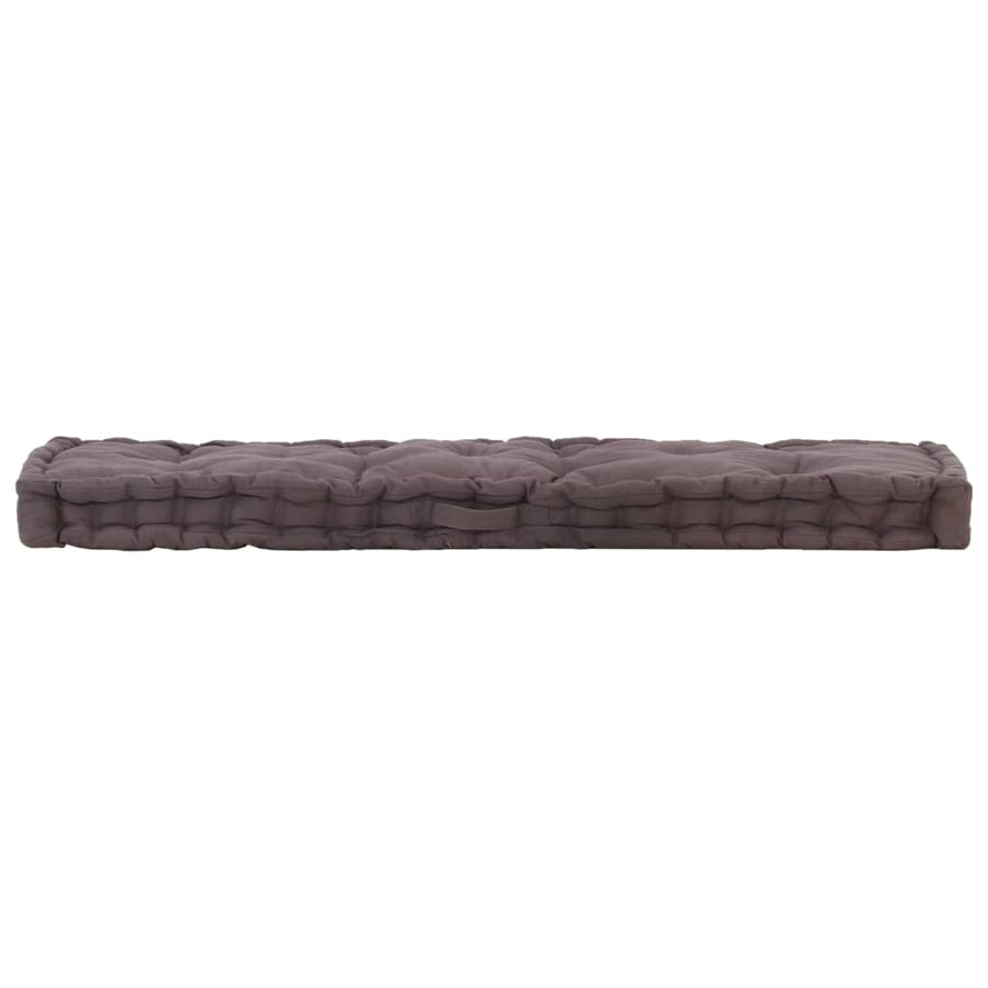 Palletvloerkussens 2 St Katoen 120 x 40 x 7 cm & 120 x 80 x 10 cm Antraciet