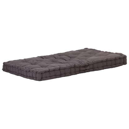 Palletvloerkussens 2 St Katoen 120 x 40 x 7 cm & 120 x 80 x 10 cm Antraciet