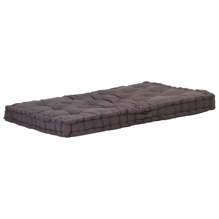Palletvloerkussens 2 St Katoen 120 x 40 x 7 cm & 120 x 80 x 10 cm Antraciet