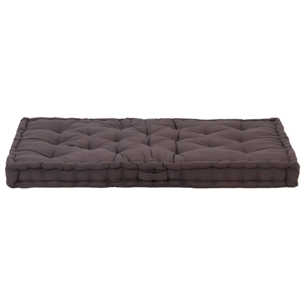 Palletvloerkussens 2 St Katoen 120 x 40 x 7 cm & 120 x 80 x 10 cm Antraciet