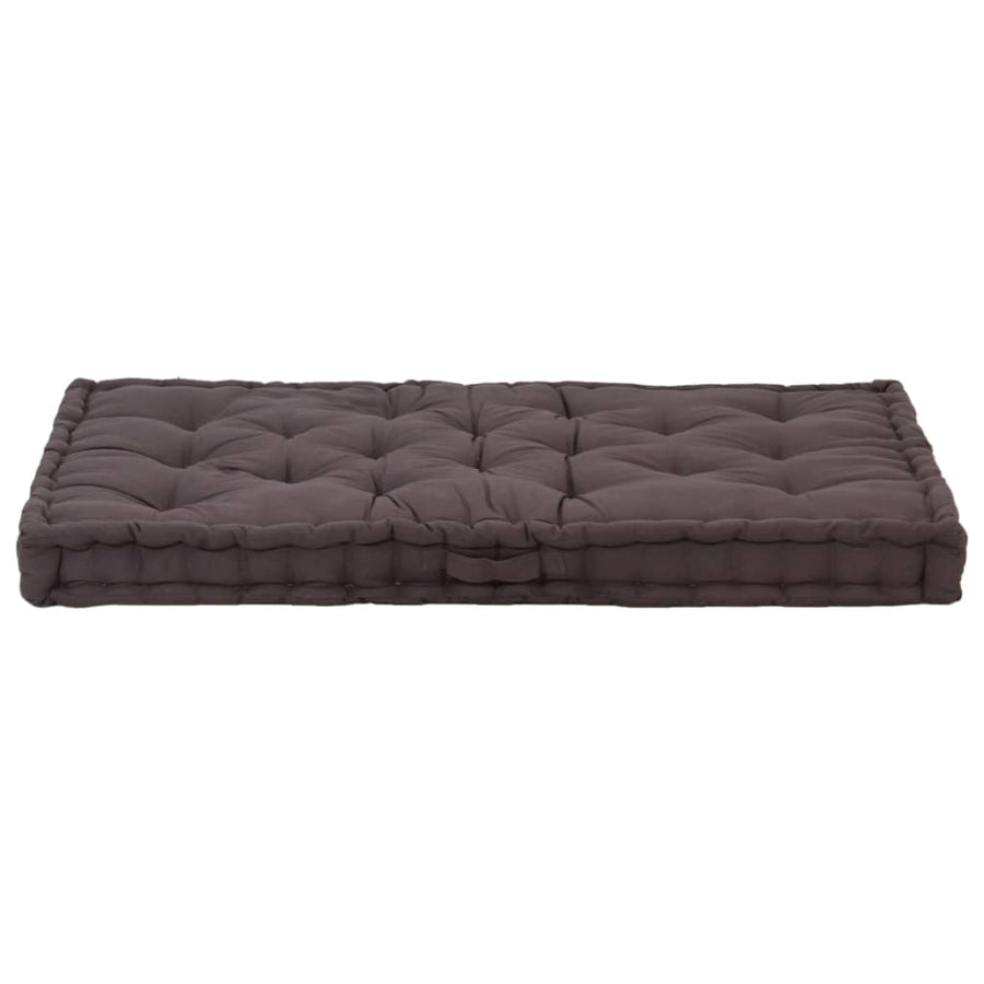 Palletvloerkussens 2 St Katoen 120 x 40 x 7 cm & 120 x 80 x 10 cm Antraciet