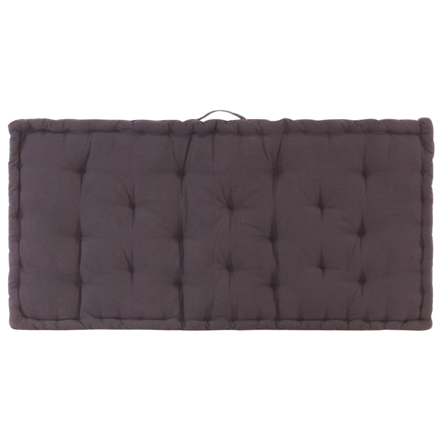 Palletvloerkussens 2 St Katoen 120 x 40 x 7 cm & 120 x 80 x 10 cm Antraciet