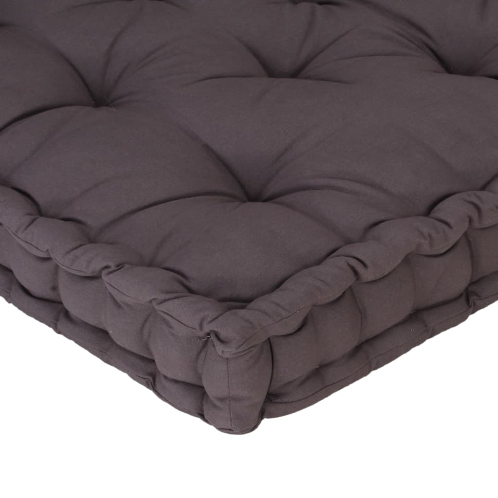 Palletvloerkussens 2 St Katoen 120 x 40 x 7 cm & 120 x 80 x 10 cm Antraciet