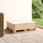 Palletopzetrand massief grenenhout bruin