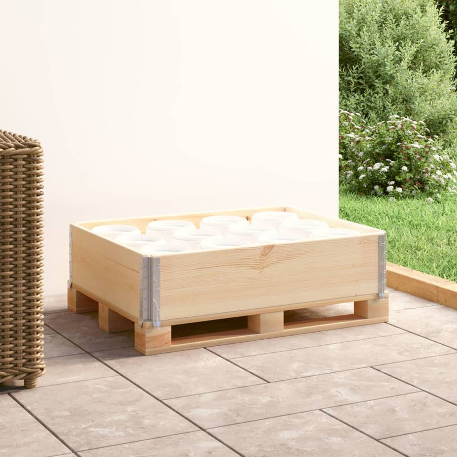 Palletopzetrand Massief Grenenhout 1