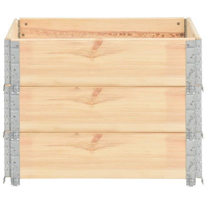Palletopzetranden 3 st 60x80 cm massief grenenhout