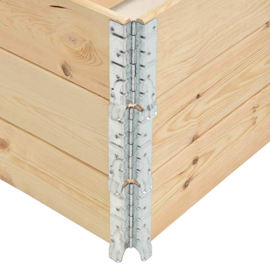 Palletopzetranden 3 st 60x80 cm massief grenenhout