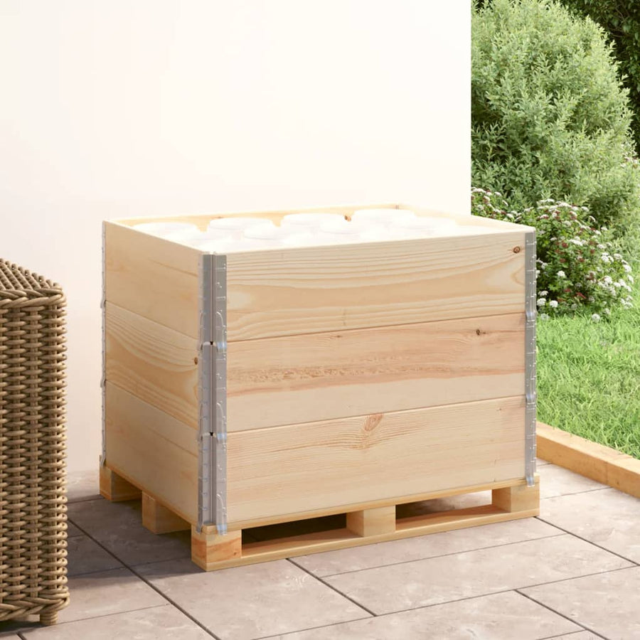 Palletopzetranden 3 st 60x80 cm massief grenenhout