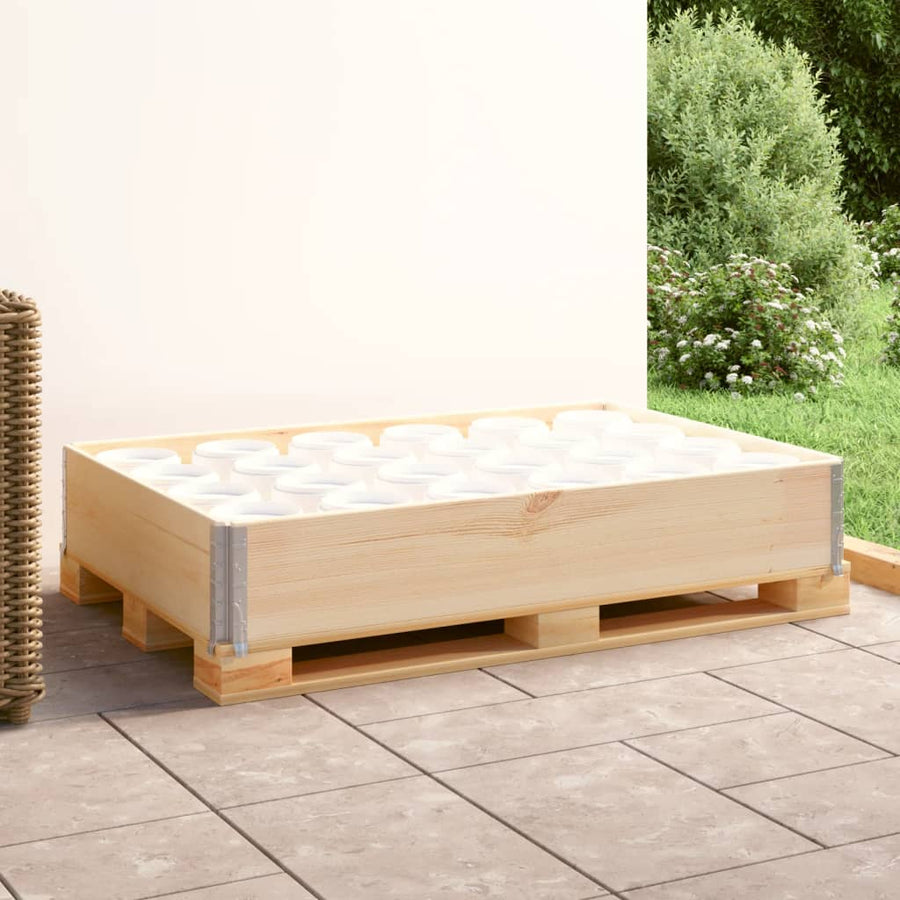 Palletopzetrand Massief Grenenhout 1
