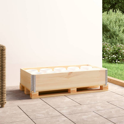Palletopzetrand Massief Grenenhout 1