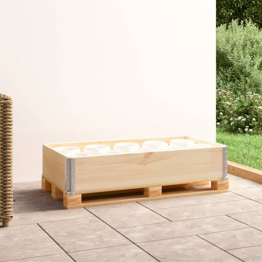 Palletopzetrand Massief Grenenhout 1