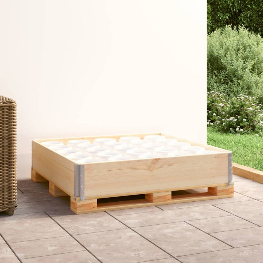 Palletopzetrand Massief Grenenhout 1