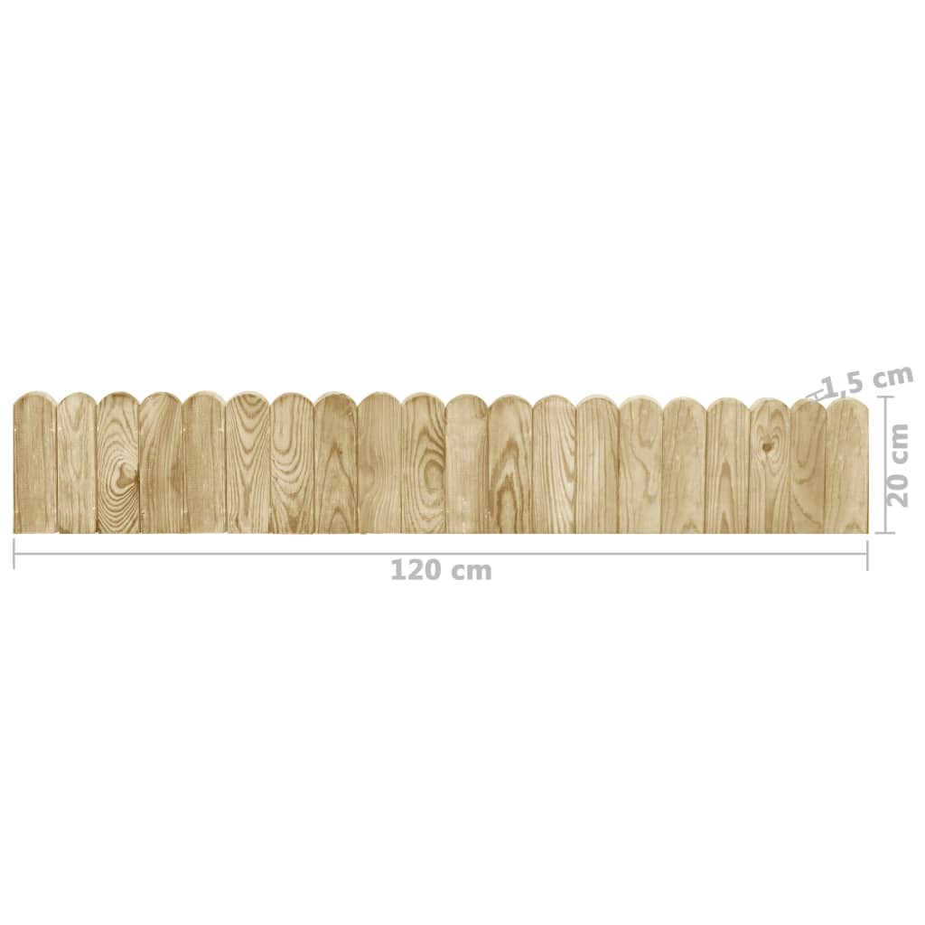 Gazonranden 120 Cm Geïmpregneerd Grenenhout 2