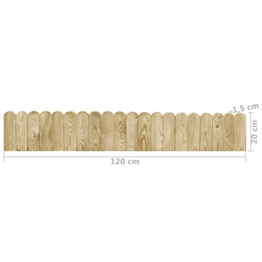 Gazonranden 120 Cm Geïmpregneerd Grenenhout 2