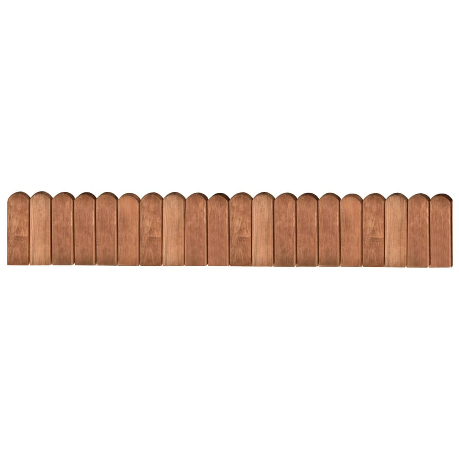 Gazonranden 2 st 120 cm geïmpregneerd grenenhout Bruin