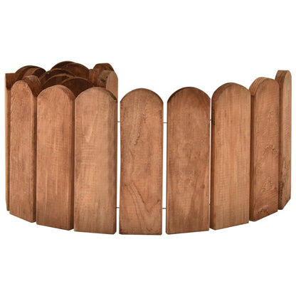 Gazonranden 2 st 120 cm geïmpregneerd grenenhout Bruin