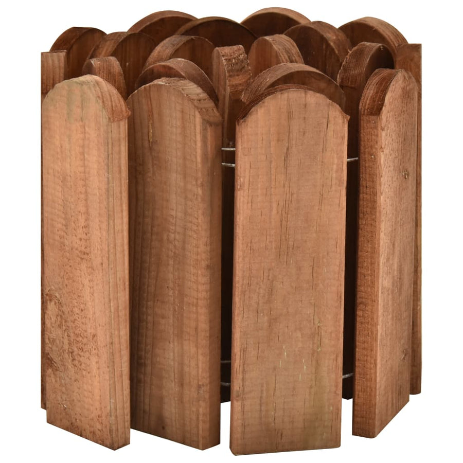 Gazonranden 2 st 120 cm geïmpregneerd grenenhout Bruin