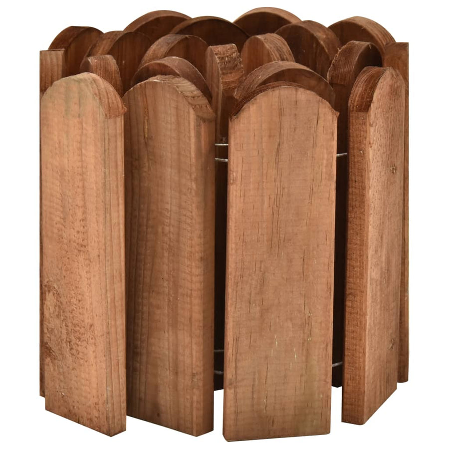 Gazonranden 3 st 120 cm geïmpregneerd grenenhout 3 Bruin