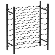Wijnrek 48 flessen 65x22x80 cm metaal zwart