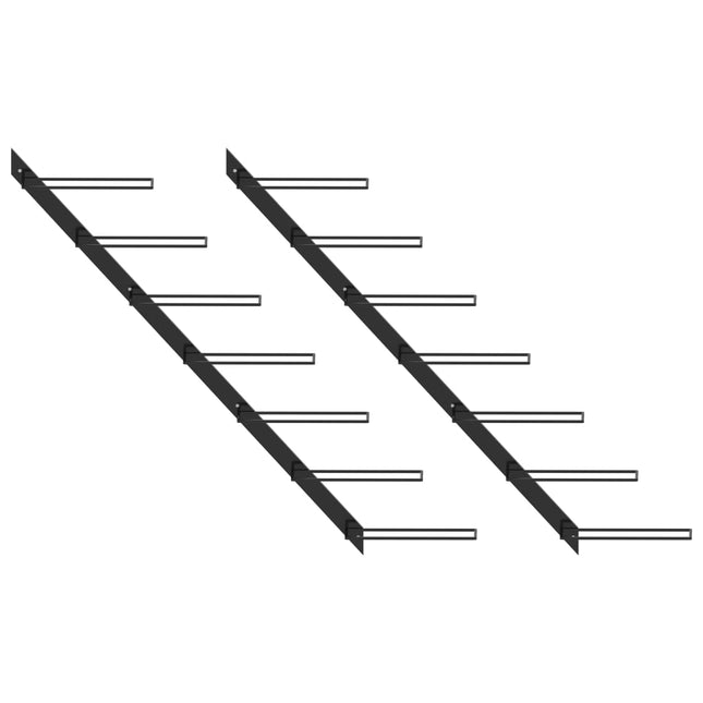 Wijnrekken Voor 4 Flessen Wandmontage Metaal 1 2 Zwart