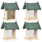 Bird feeders 4 pcs spruce wood