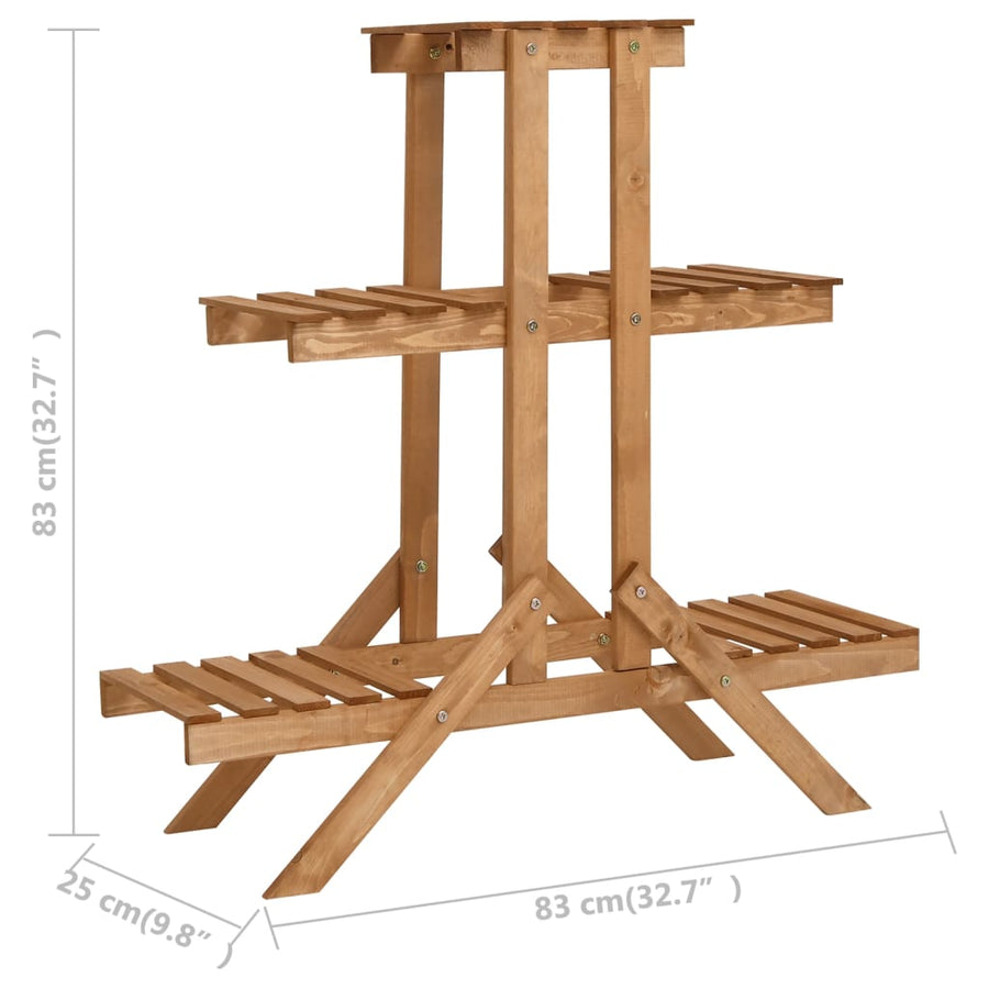 Plantenstandaard Vurenhout 83 x 25 x 83 cm