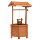 Wishing well planter 40x40x84 cm spruce wood