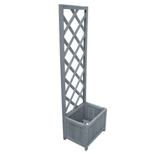 Latwerkplantenbak Massief Vurenhout 40 x 30 x 135 cm Grijs