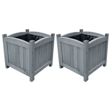 Plantenbakken Verhoogd 30X30X30 Cm Massief Vurenhout Grijs