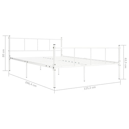 Bedframe Metaal 120 x 200 cm Wit