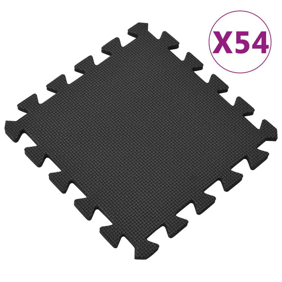 54X Vloermatten 4,86 ㎡ Eva-Schuim 4.86 m² Zwart