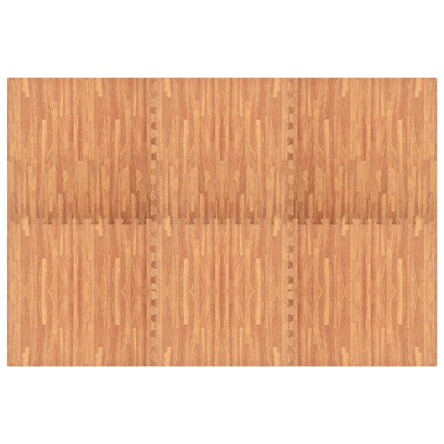 Vloermatten 6 St 2,16 ㎡ Eva-Schuim Houtnerfprint 2.16 m² Bruin