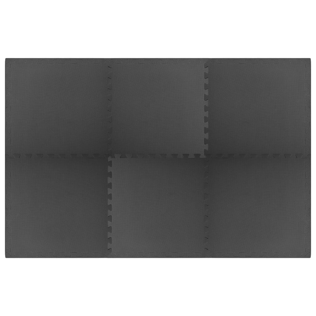 Vloermatten 6 St 2,16 ㎡ Eva-Schuim 2.16 m² Zwart