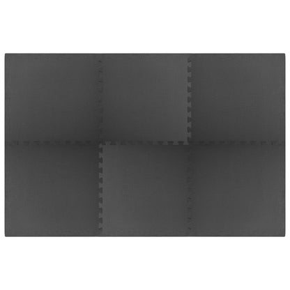 Vloermatten 6 St 2,16 ㎡ Eva-Schuim 2.16 m² Zwart