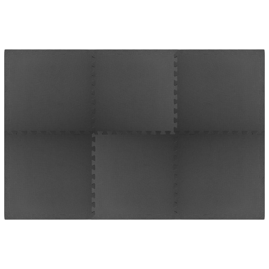 Vloermatten 6 St 2,16 ㎡ Eva-Schuim 2.16 m² Zwart