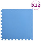 Vloermatten puzzelmatten 12 stuks blauw 4,32 m²