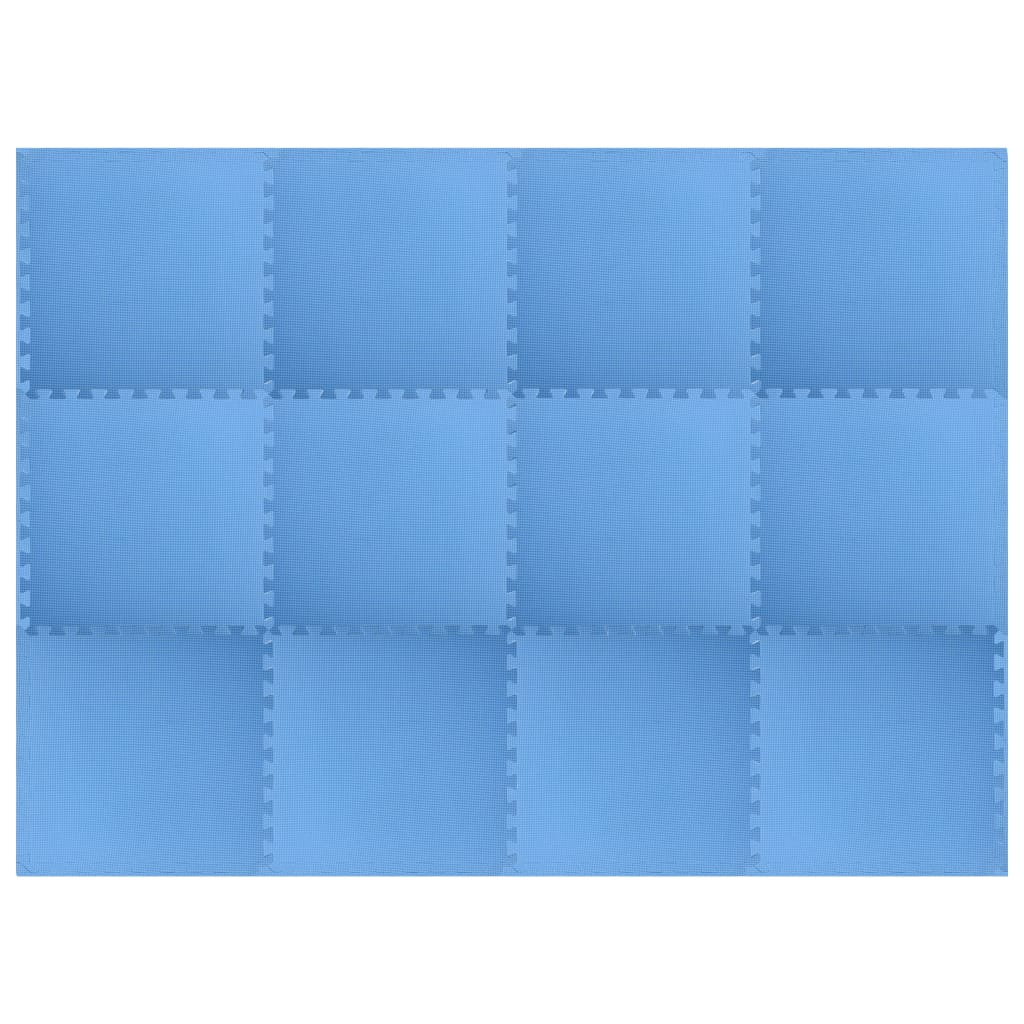 Vloermatten 12 St 4,32 ㎡ Eva-Schuim 4.32 m² Blauw