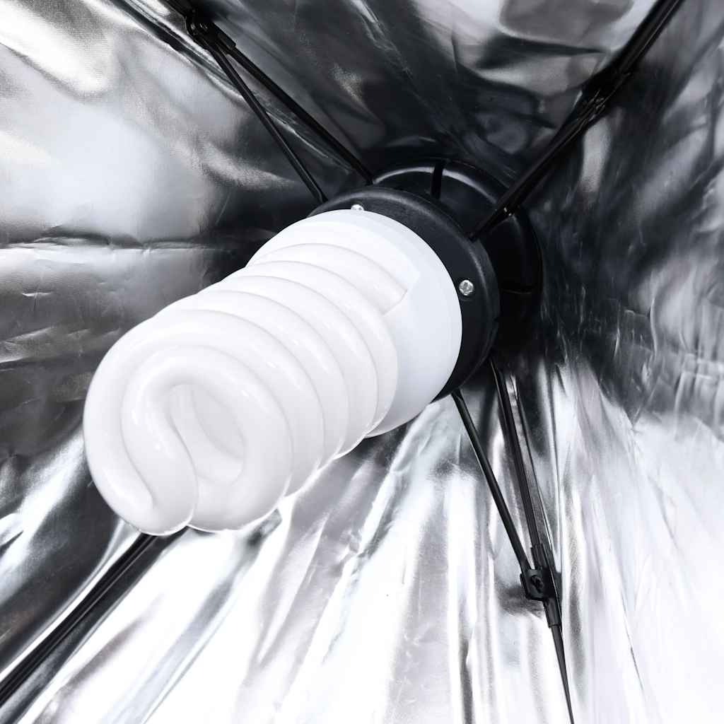 Fotostudioset Met Verlichtingsset En Softboxen 9 met spiraalvormige lamp