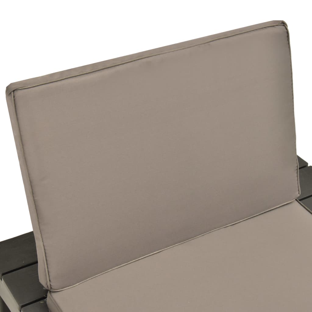 Loungestoelen Met Kussens Kunststof 2 Antraciet