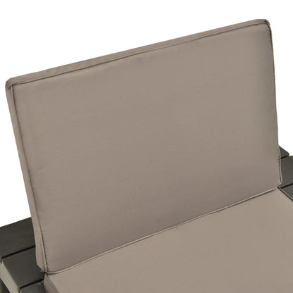 Loungestoelen Met Kussens Kunststof 2 Antraciet