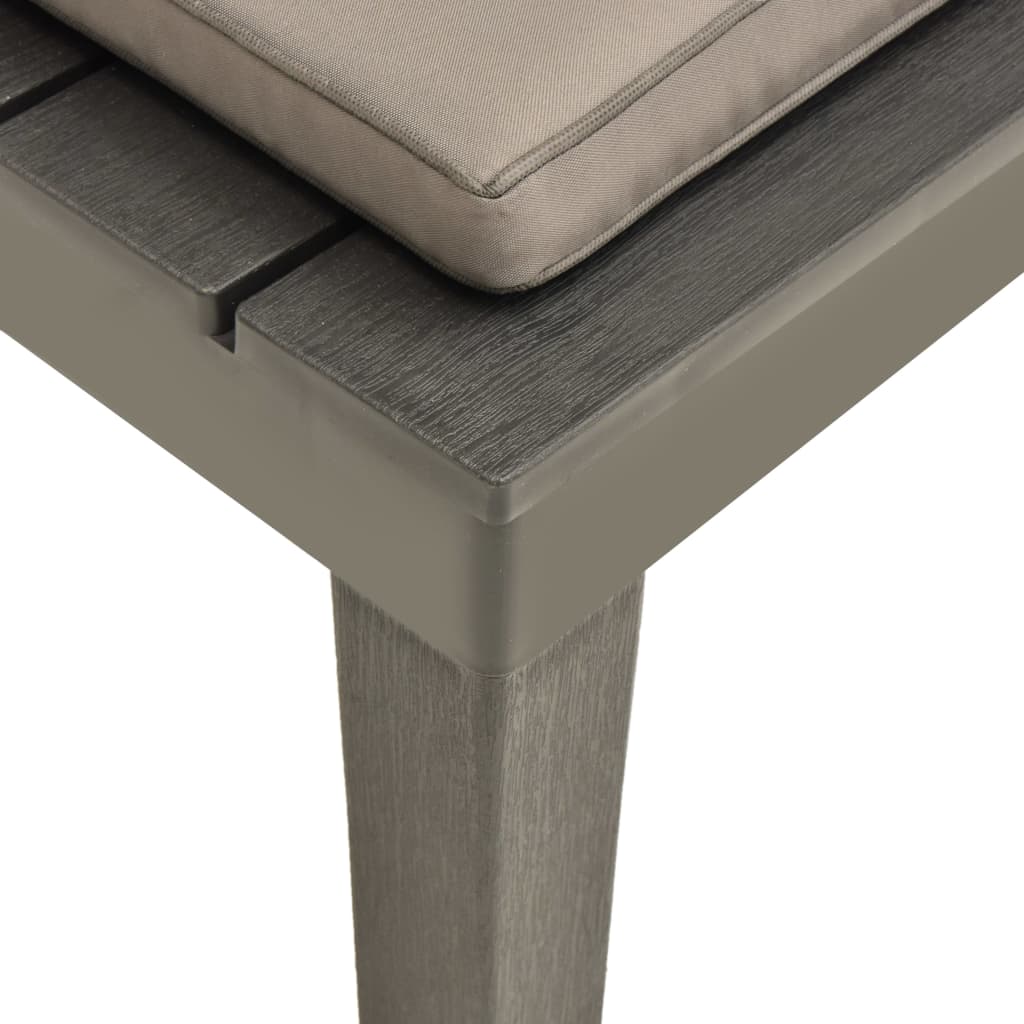 Loungestoelen Met Kussens Kunststof 2 Antraciet