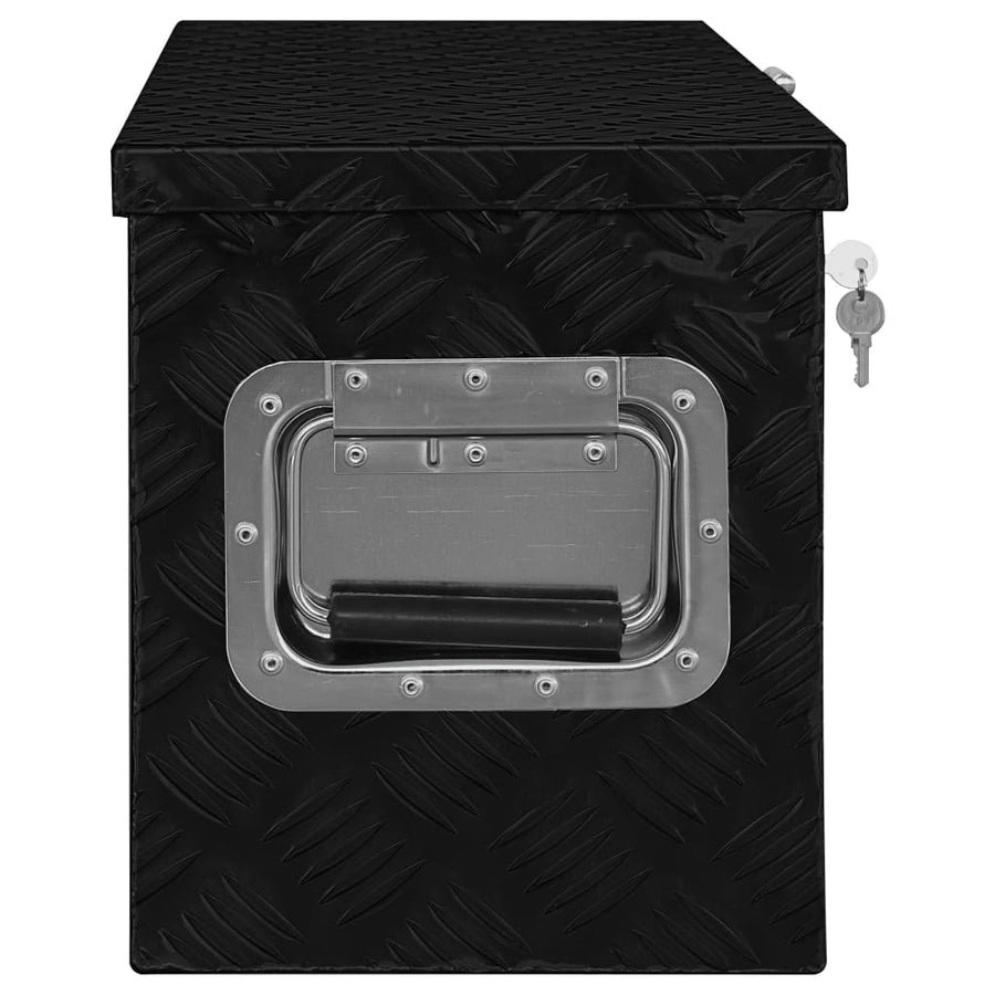Aluminium Kist 80 x 30 x 35 cm Zwart
