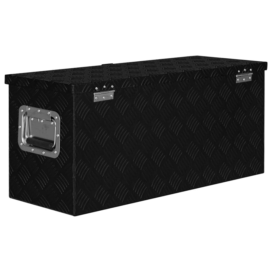 Aluminium Kist 80 x 30 x 35 cm Zwart
