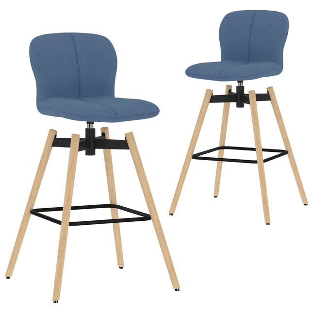 Eetkamerstoelen Draaibaar Stof Blauw