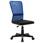 Kantoorstoel 44x52x90-100 cm mesh stof zwart blauw