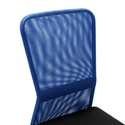 Kantoorstoel 44X52X00 Cm Mesh Stof Zwart en blauw